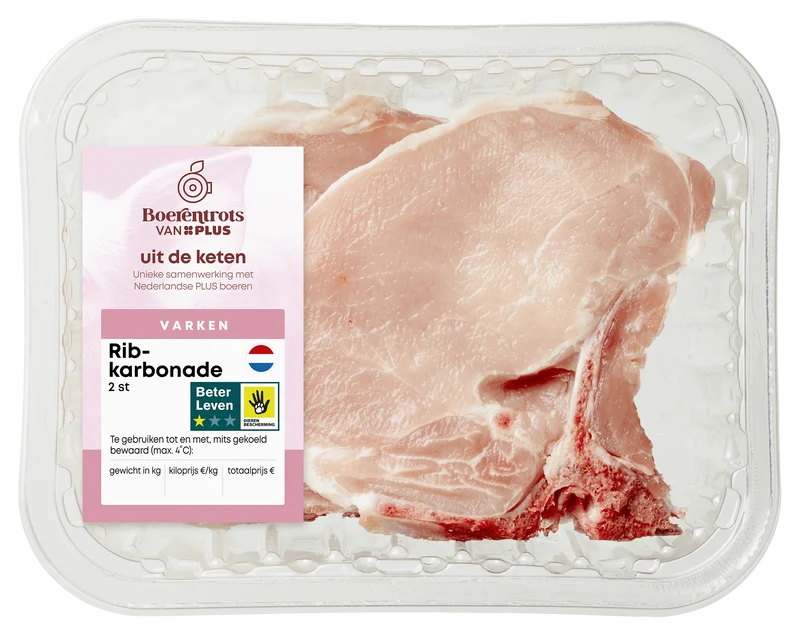 Boerentrots Ribkarbonade 2 stuks