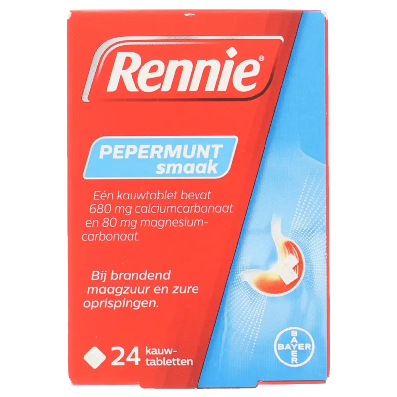 Rennie Pepermunt smaak kauwtabletten