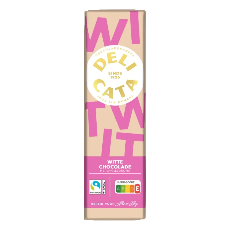 Delicata Reep witte chocolade met vanille aroma