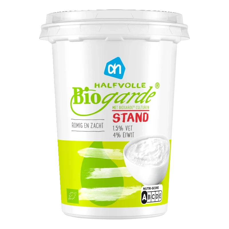 Halfvolle biogarde stand
