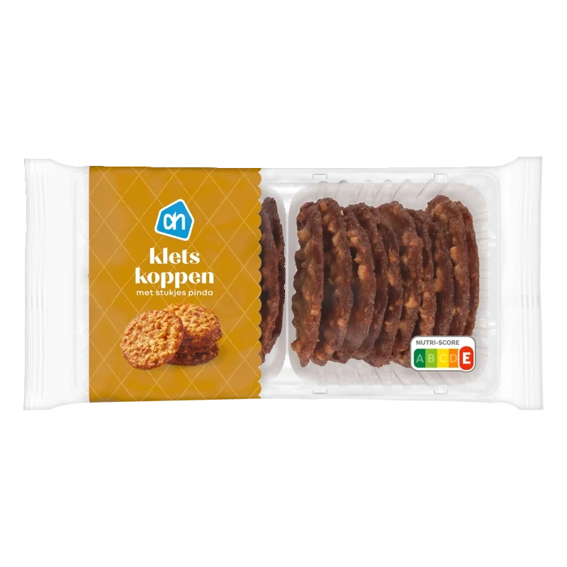 Kletskoppen met stukjes pinda