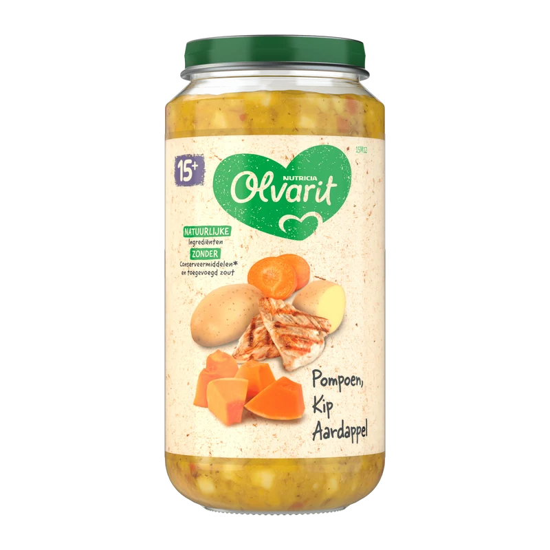 Olvarit 15+mnd Pompoen Kip Aardappel