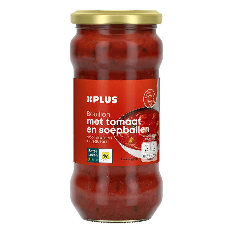 Bouillon met tomaat en soepballen