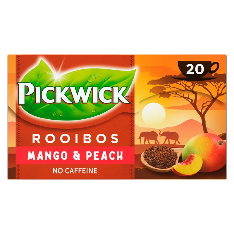 Pickwick Mango & perzik rooibos thee
