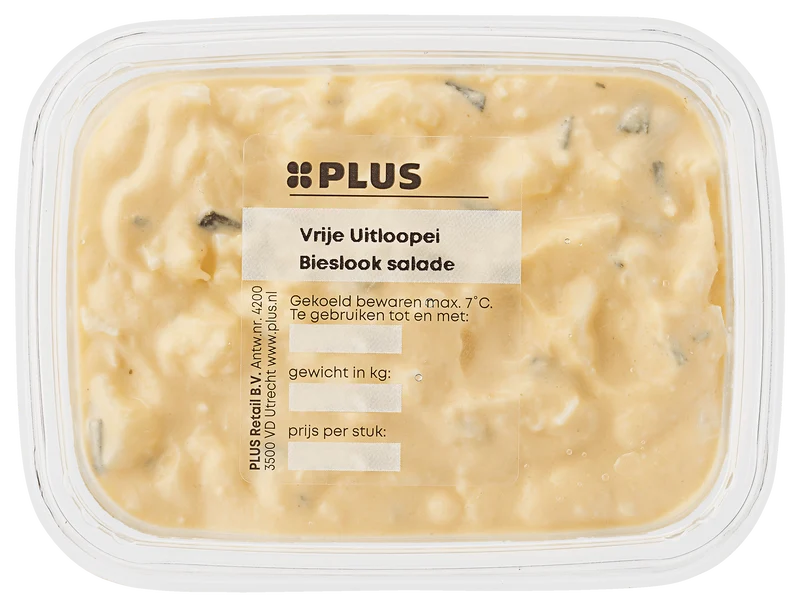 Vrije uitloop ei-bieslooksalade