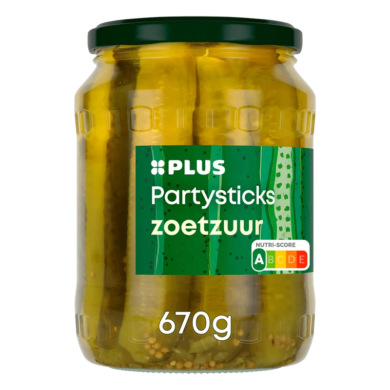 Augurken partysticks zoetzuur