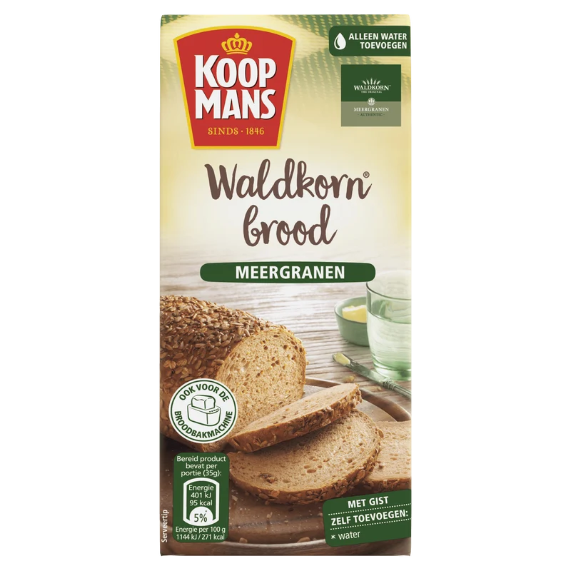 Koopmans Broodmix waldkorn meergranen brood