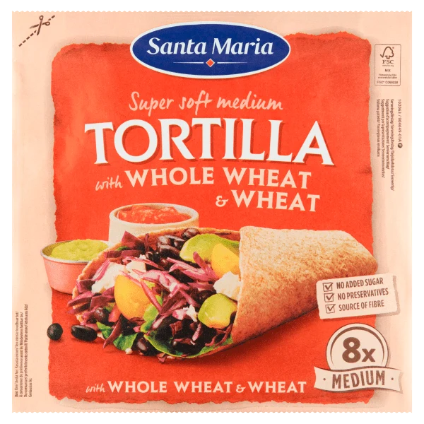 Santa Maria Tortilla wrap met volkorentarwe M 8st