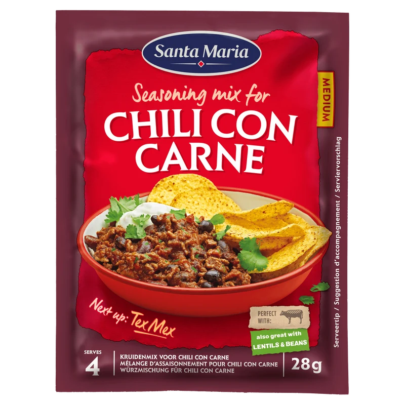 Santa Maria Chili con carne kruidenmix zak 28 gram