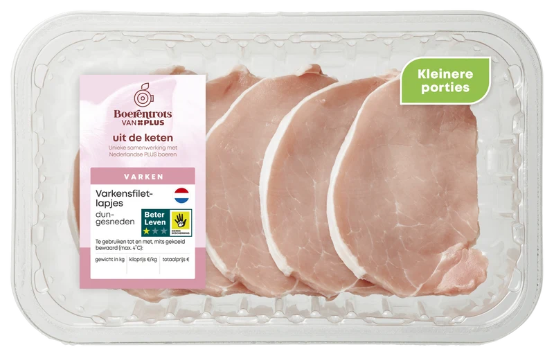 Boerentrots Varkensfiletlap a la minute