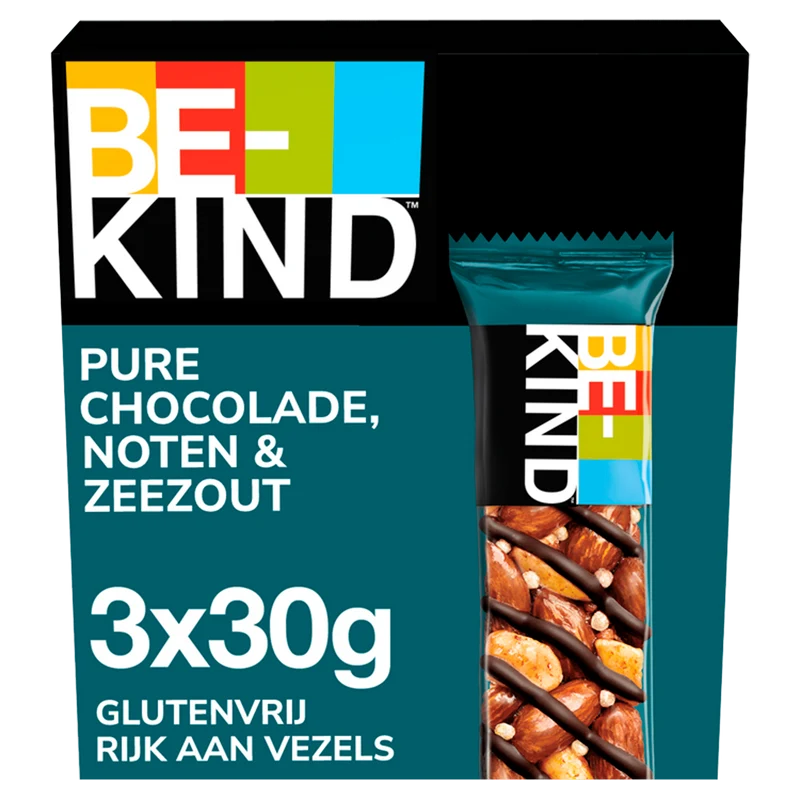 BeKind Notenrepen glutenvrij chocolade zout