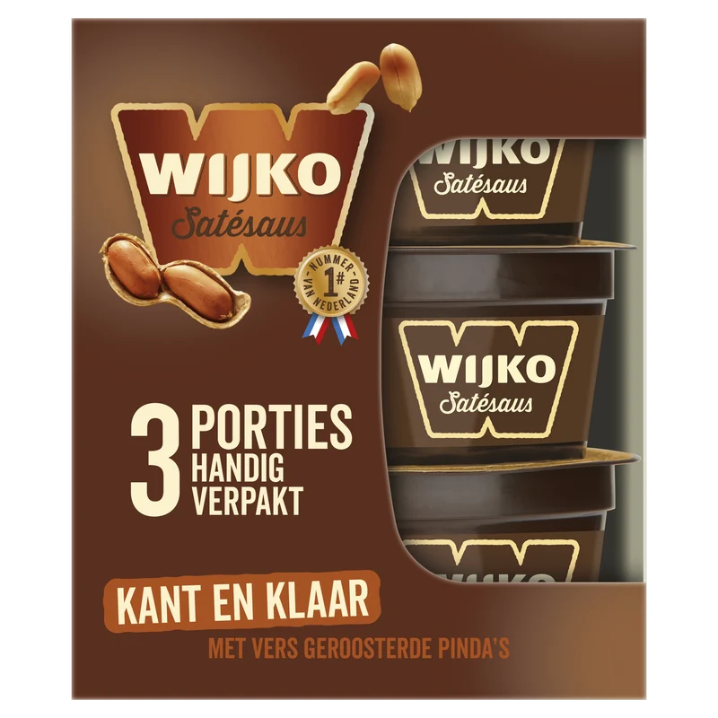 Wijko Satésaus kant & klaar 3-pack