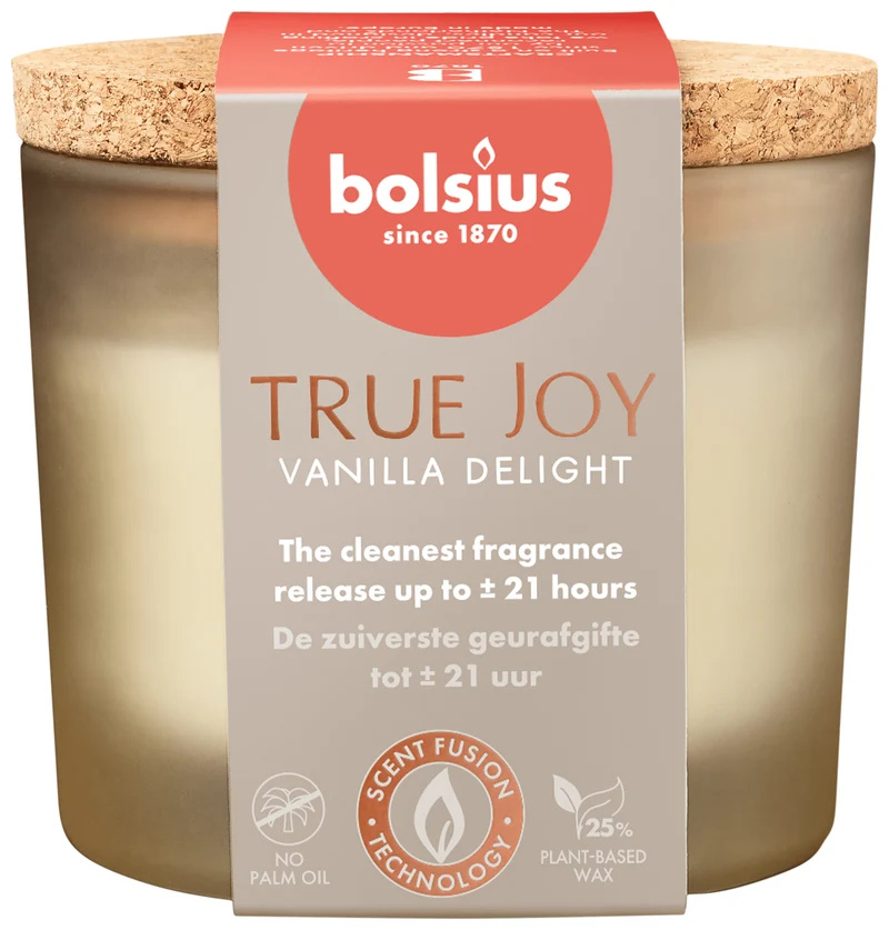 Bolsius Geurglas kurk True Joy Vanilla delight