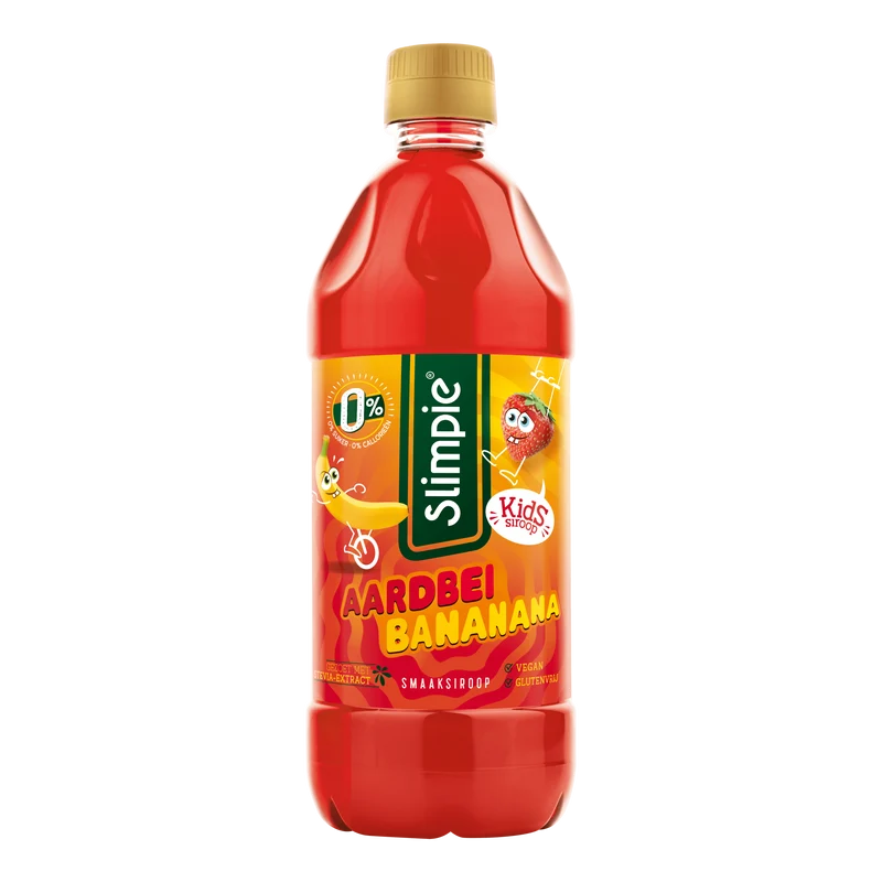 Slimpie Limonadesiroop kids aardbei bananana