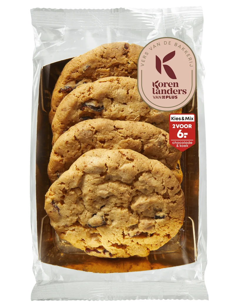 Korenlanders Witte chocolade cranberry cookies