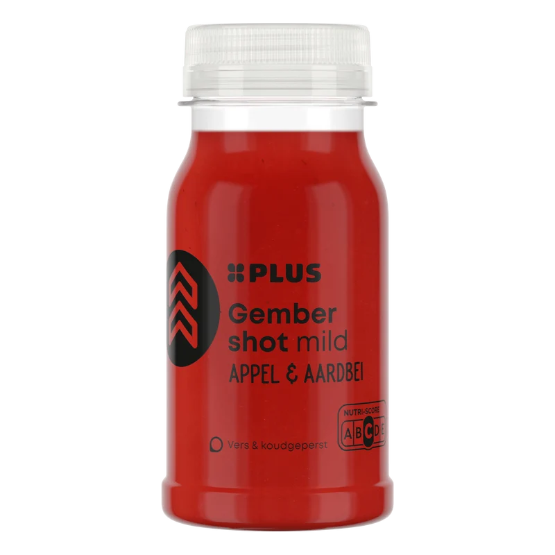 Vers shot gember aardbei (mild)