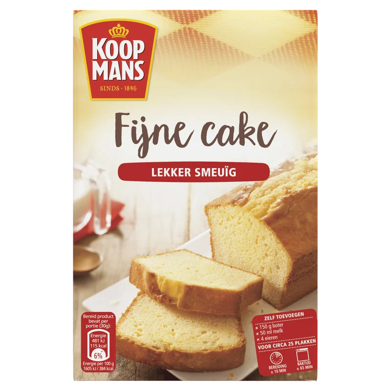 Koopmans Fijne cake bakmix