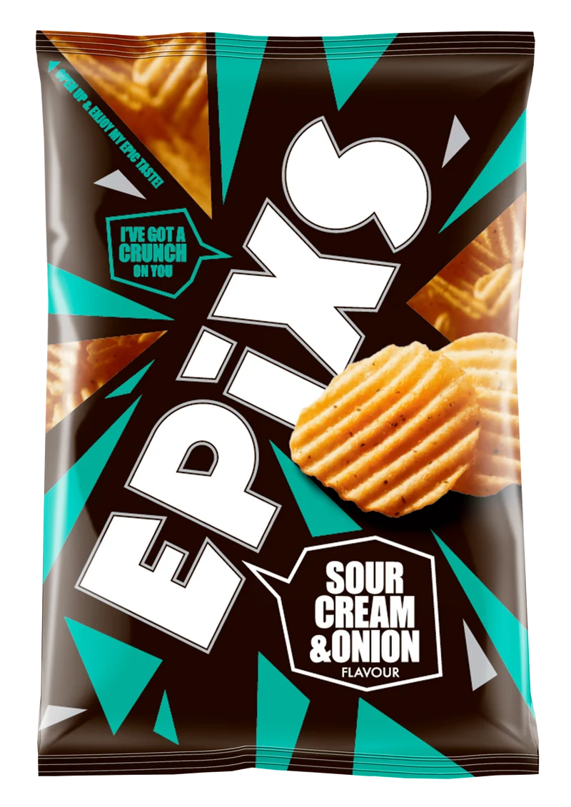 Epixs Ribbelchips sour cream & onion