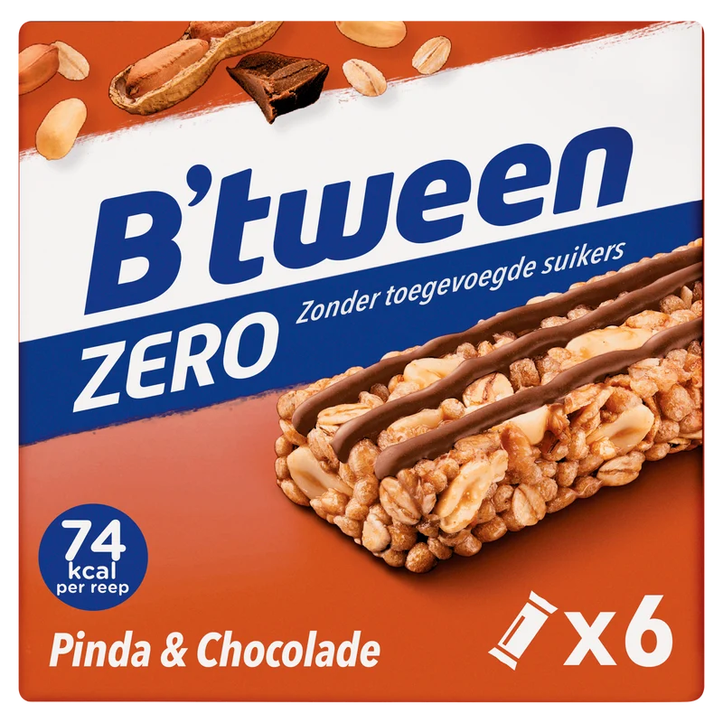 B'tween Mueslireep Zero Pinda Chocolade