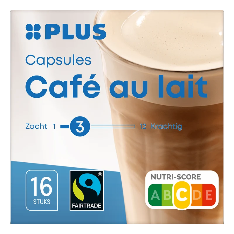 Koffiecapsules café au lait fairtrade