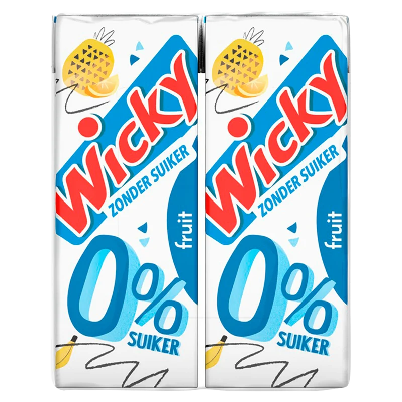 Wicky Fruit 0% suiker 6-pack