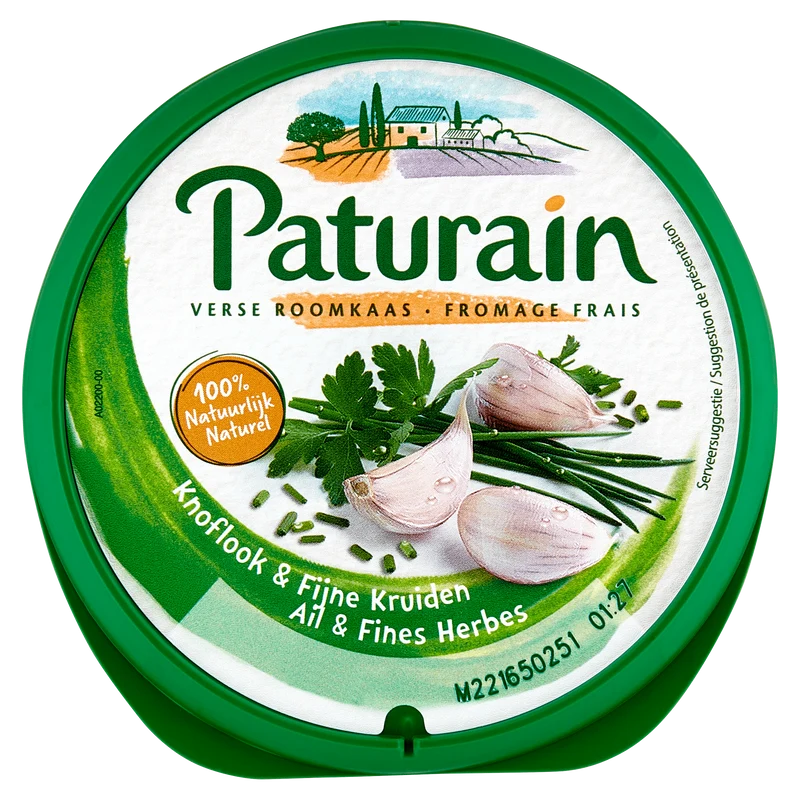 Paturain Roomkaas knoflook & fijne kruiden