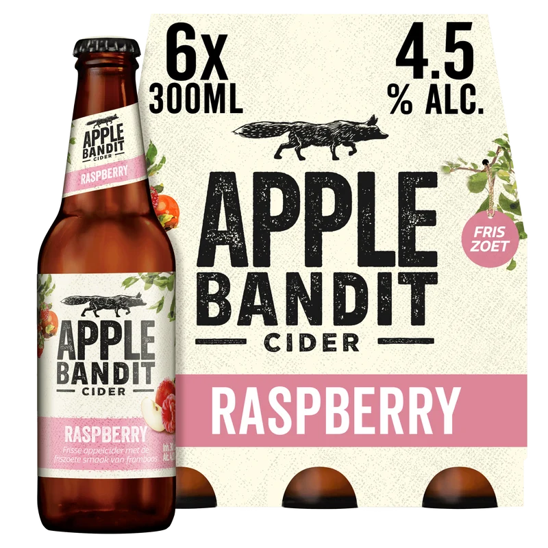 Apple Bandit Raspberry cider fles