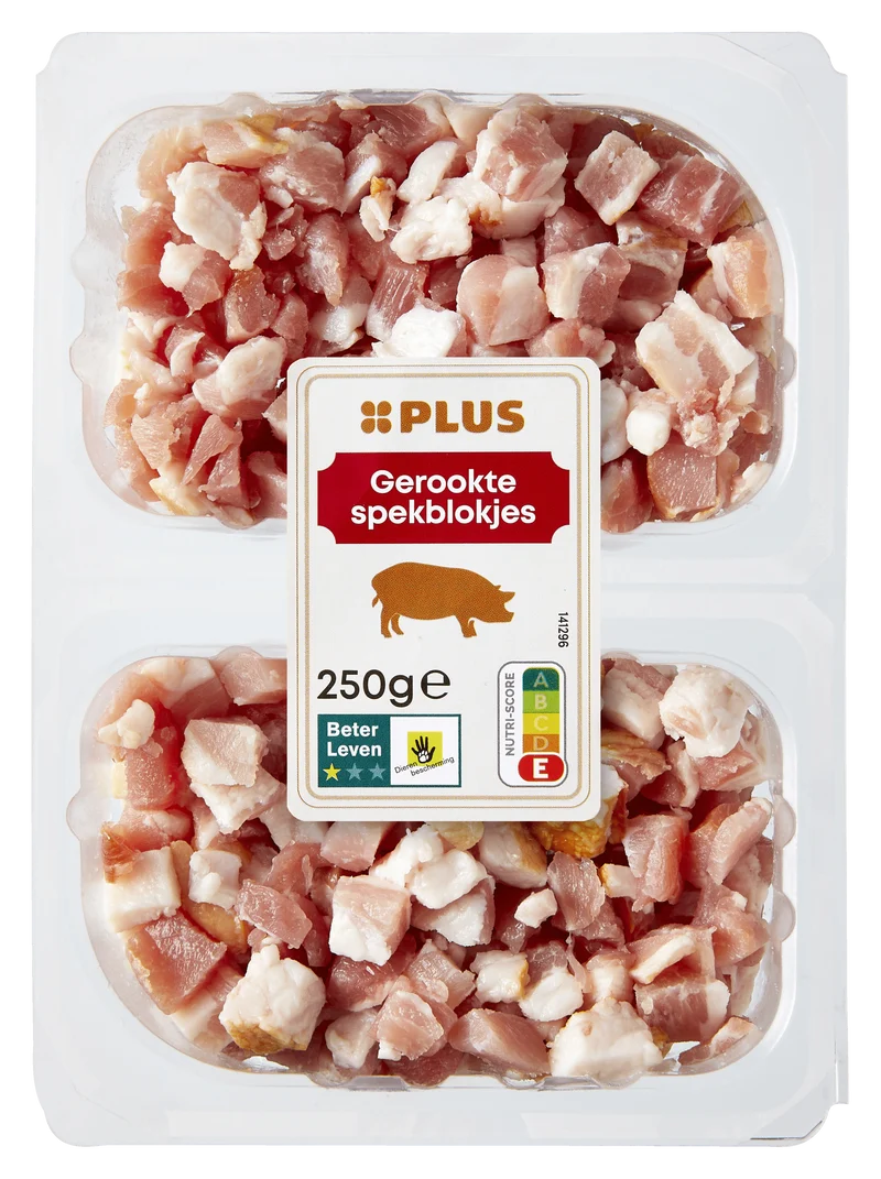 Dobbelsteentjes gerookt spek