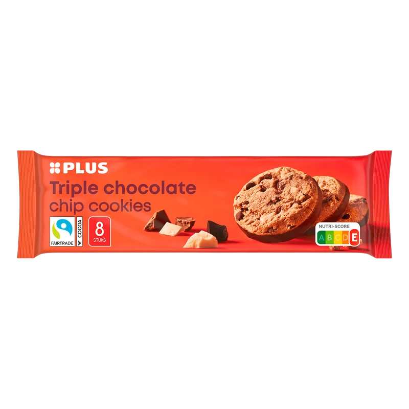 Triple chocolate chip cookies