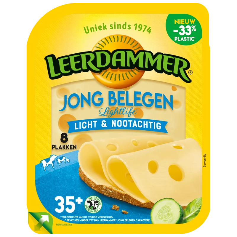 Leerdammer Jong belegen lightlife 35+ plakken