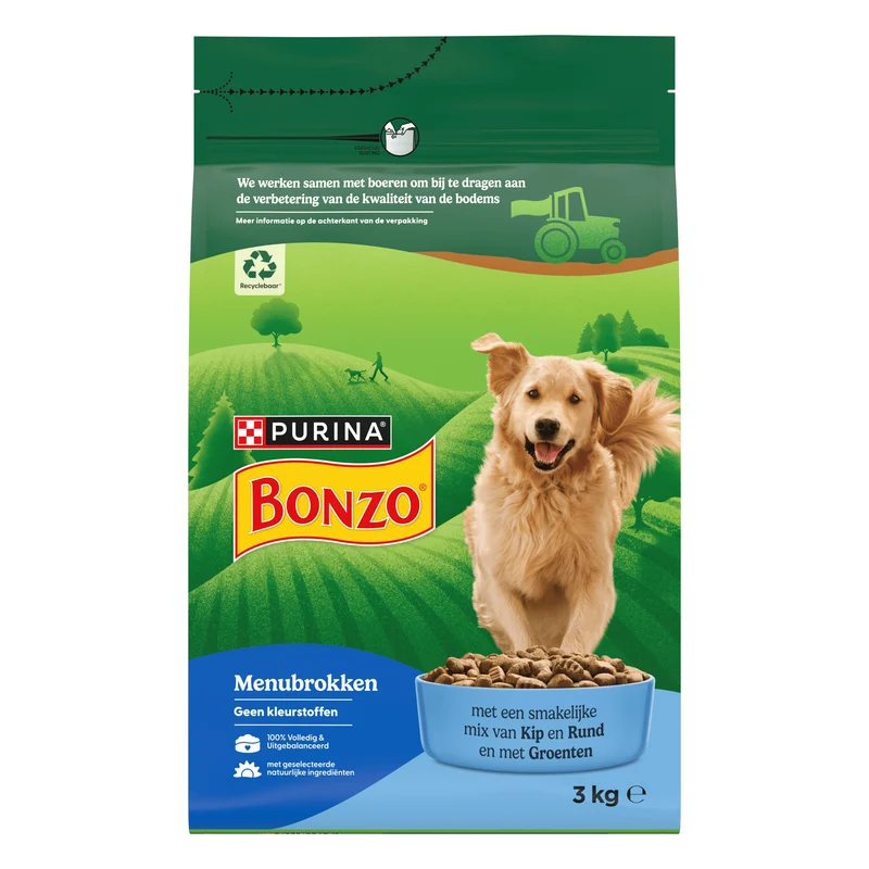 Bonzo Adult menubrokken hondenvoer kip
