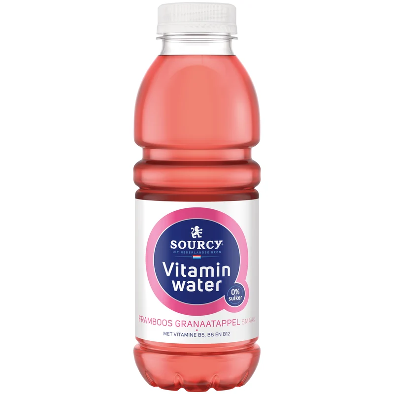 Sourcy Vitaminwater framboos granaatappel