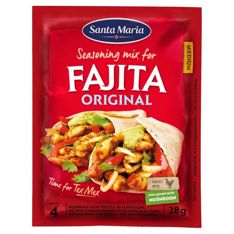 Santa Maria Fajita kruidenmix zakje 28 gram