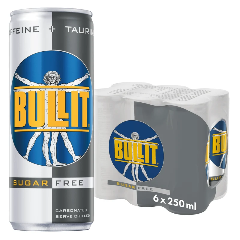 Bullit Energy drink sugar free 6-pack