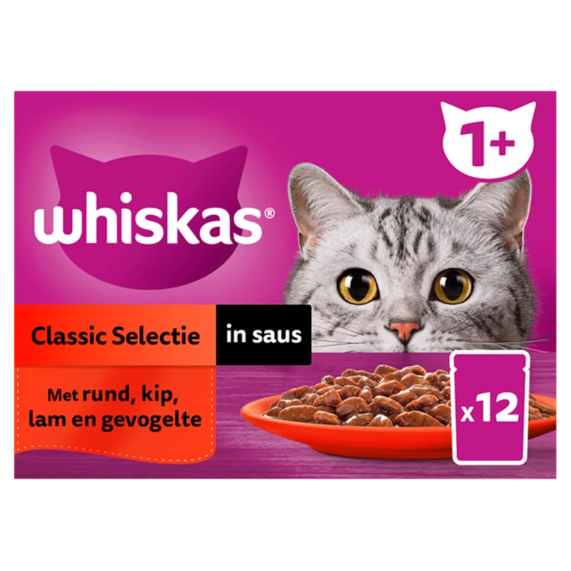 Whiskas 1+ Classic - Selectie in saus
