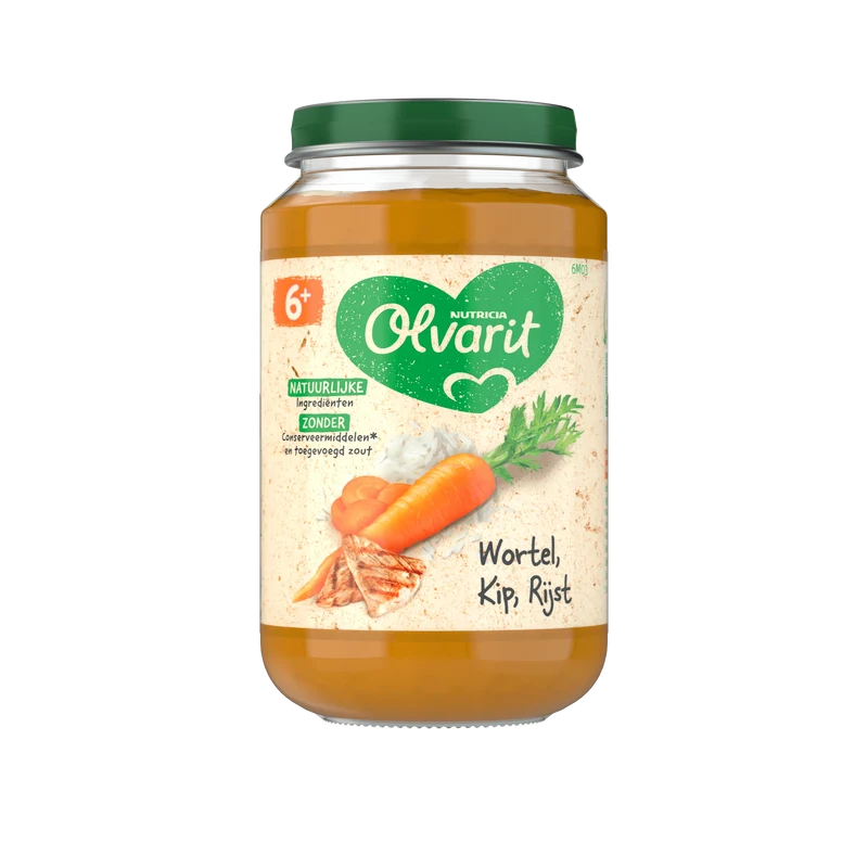 Olvarit 6+mnd Wortel Kip Rijst