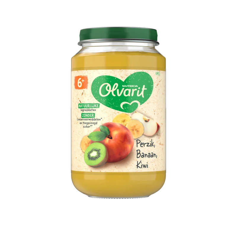Olvarit 6+mnd Perzik Banaan Kiwi