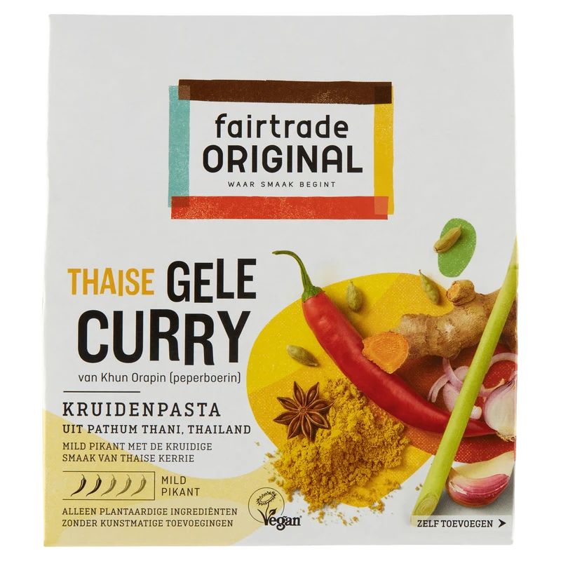 Fairtrade Original Gele curry kruidenpasta Fairtrade