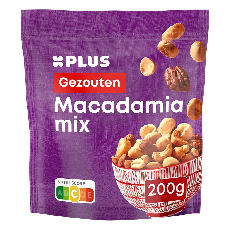 Macadamia mix gezouten gebrand