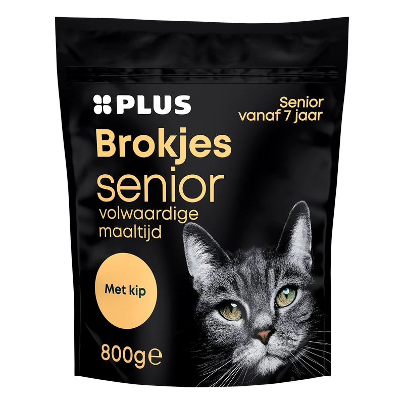Premium kattenbrokjes senior kip