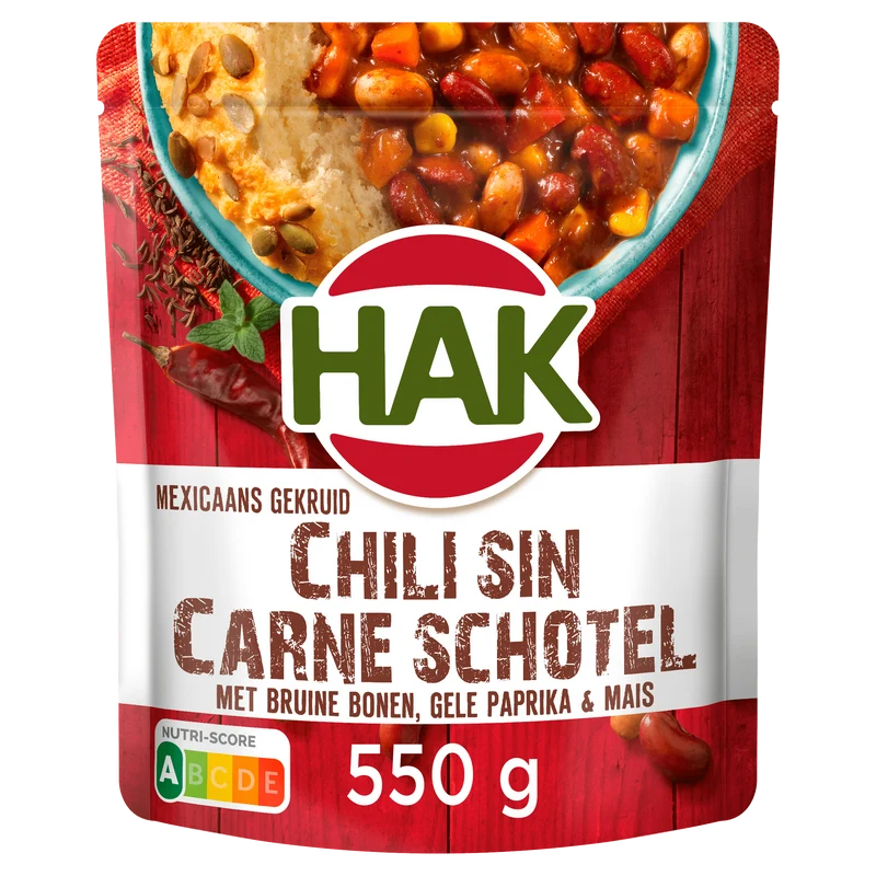 Hak Chili sin carne schotel