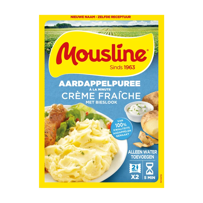 Mousline Aardappelpuree á la min Crème Fraîche