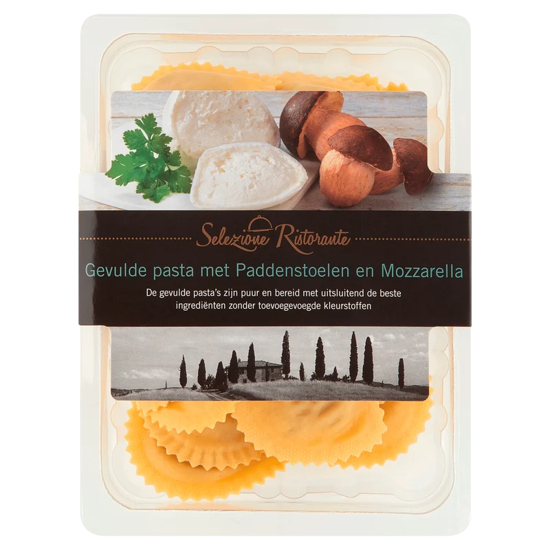 Selezione Ristorante Gevulde pasta paddenstoelen mozzarella