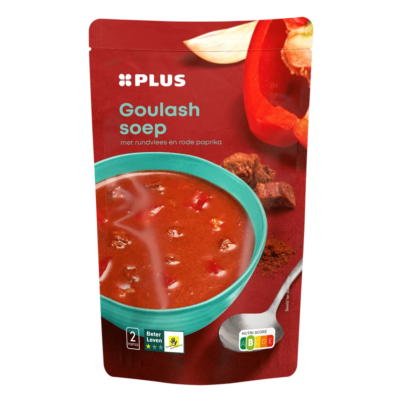 Soep in zak goulashsoep