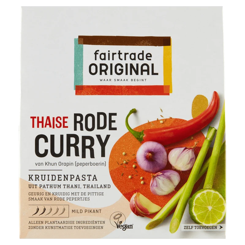 Fairtrade Original Rode Curry kruidenpasta Fairtrade