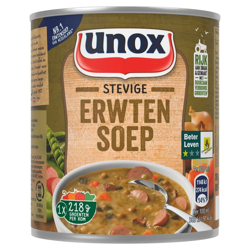 Unox Soep in blik stevige erwtensoep