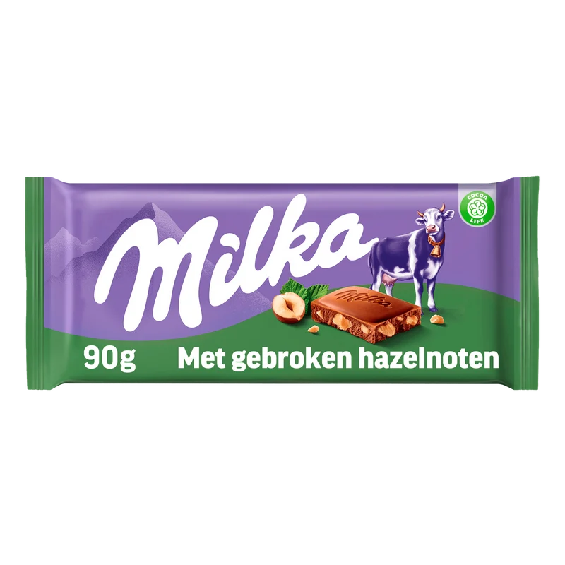Milka Chocoladereep Gebroken Hazelnoten