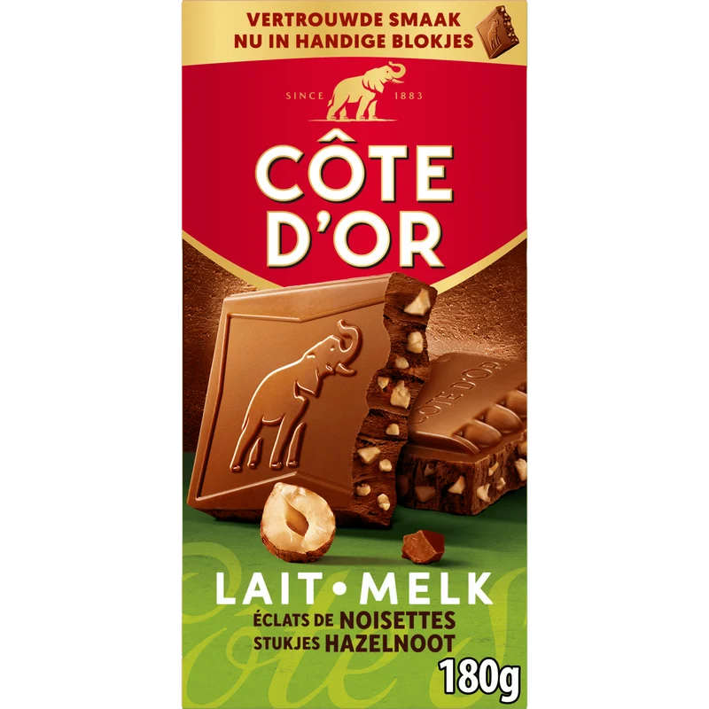 Côte d'Or Chocoladereep Melk Stukjes Hazelnoot