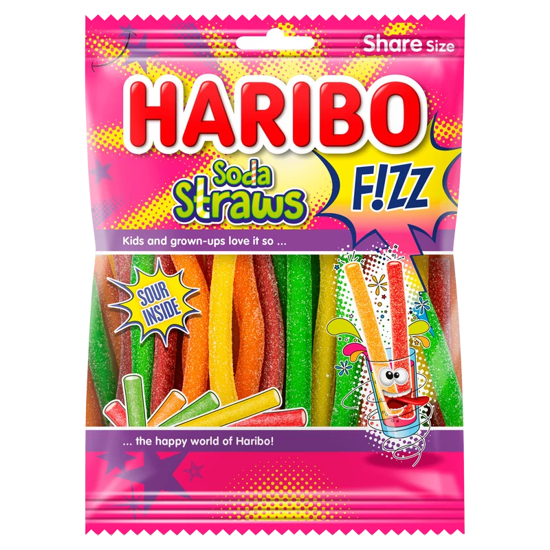 Haribo Soda straws fizz