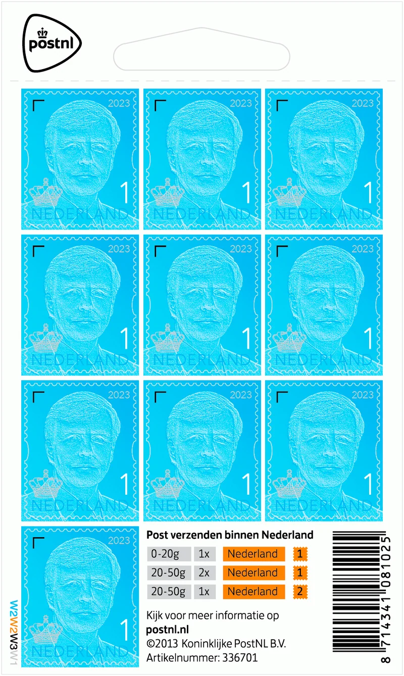 Merkloos Postzegels Koning Willem Alexander 1